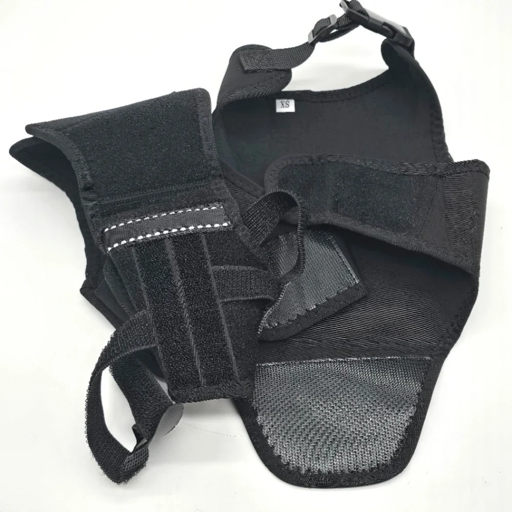 Marnonsis XS Dog Knee Brace Hind Leg ACL Support 4 Stabilizers Black‎